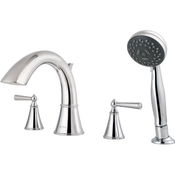Saxton Roman Tub Trim Kit w/Handshower in Polished Chrome
