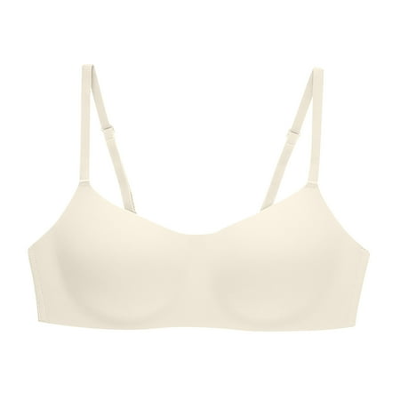 Elvqul White Bras for Women Wirefree Bralette Underwear Nylon Bras