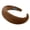 Brown, variant on Wide Solid Sponge Headband for Women - Padded Fabric Hair Hoop with Soft Foam Core, Simple Casual Headwear, Comfortable Hair Accessory for Daily Home Office Black