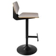 thumbnail image 3 of Apex Industrial Adjustable Barstool in Black and Walnut by LumiSource, 3 of 8