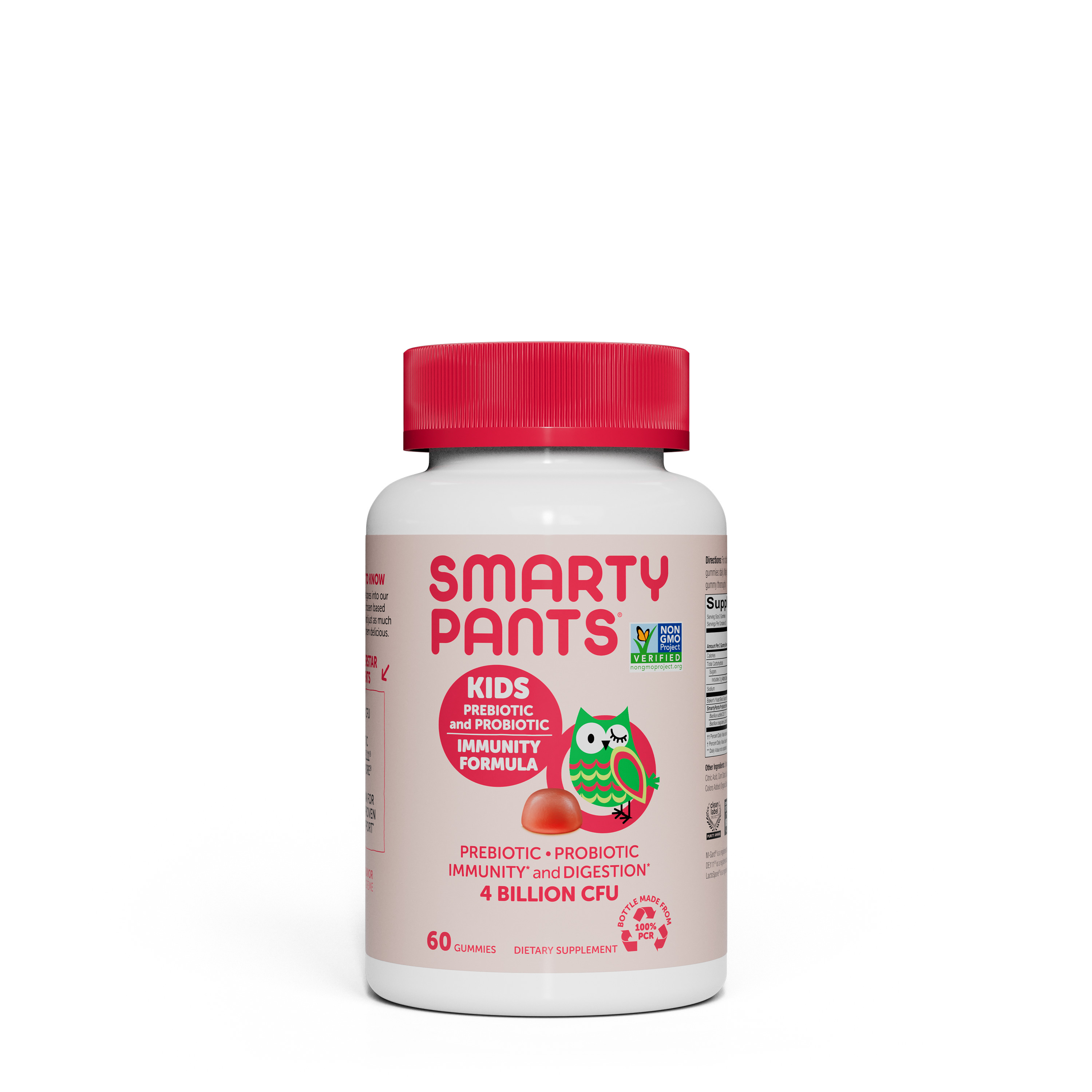 SmartyPants Kids Prebiotic & Probiotic Immunity & Digestive Health Gummy Vitamins - Strawberry CrÃ¨me - 60ct - image 2 of 8
