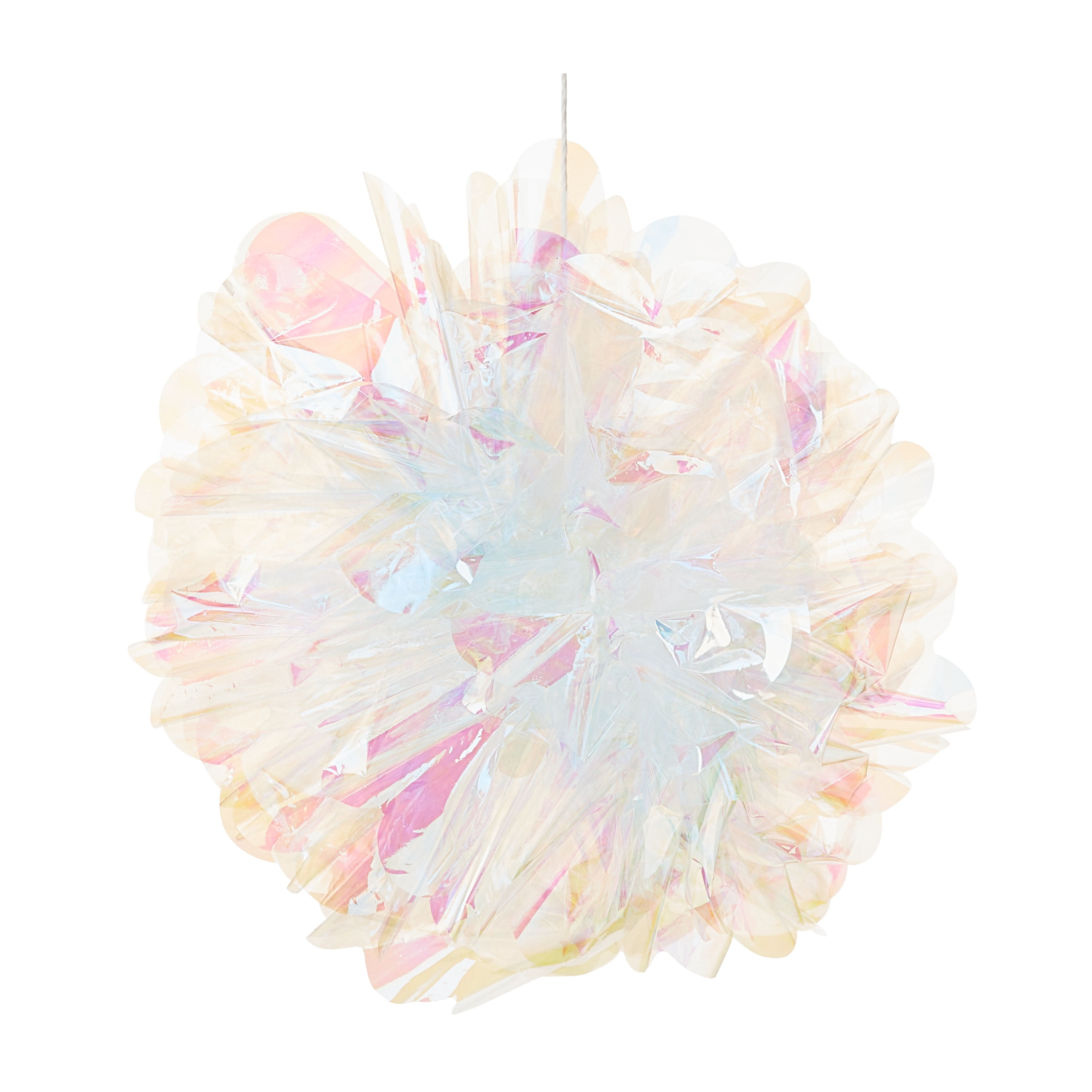 Iridescent Pom Pom Hanging Decorations, 7.5", 3 Pieces, by Way To Celebrate