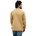 thumbnail image 5 of Atasi Ethnic Men's Short Kurta Light Brown Mandarin Collar Cotton Shirt-XXX-Large, 5 of 7