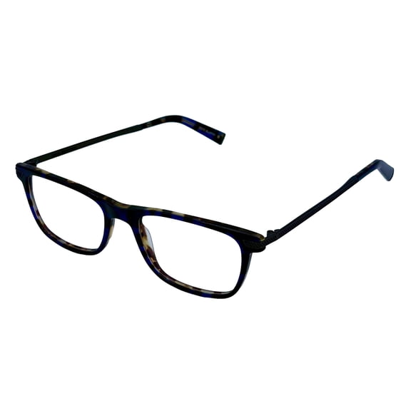 John Varvatos Rectangle Mens Blue Tort Eyewear Plastic Frame V412. 57mm