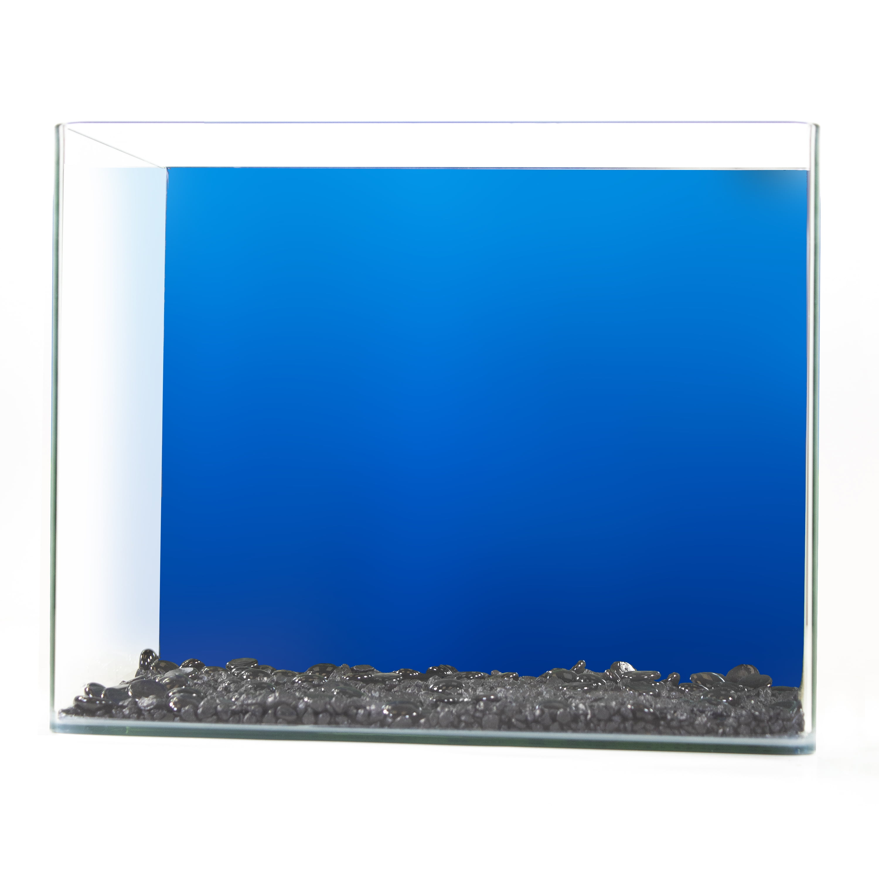 Tide & Treasure Double Sided Aquarium Background, Aquatic Plant And Solid Blue, up to 29 Gallon Tank