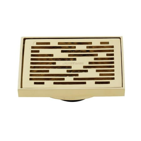 

Kingston Brass 4 in. Watercourse Transit Square Grid Shower Drain Polished Brass