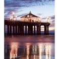 thumbnail image 3 of Anonymous 12x13 Black Modern Framed Museum Art Print Titled - Manhattan Beach Pier,California II, Color, 3 of 5