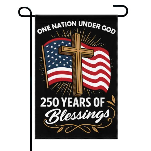 Blessings America 250 Garden Flag 12"x18" Double Sided 250 Years America Yard Flags 250 Anniversary USA Flag Patriotic Banner 250 YearsFreedom for Indoor Outdoor Decor