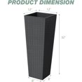 thumbnail image 3 of Flamaker Resin Rattan-Design Planters Set of 2, 32'' Tall Flowerpot with Additional Pot for Soil, Durable Weather-Resistant Planter with Drainage Holes for Garden, Patio, Backyard, 3 of 8