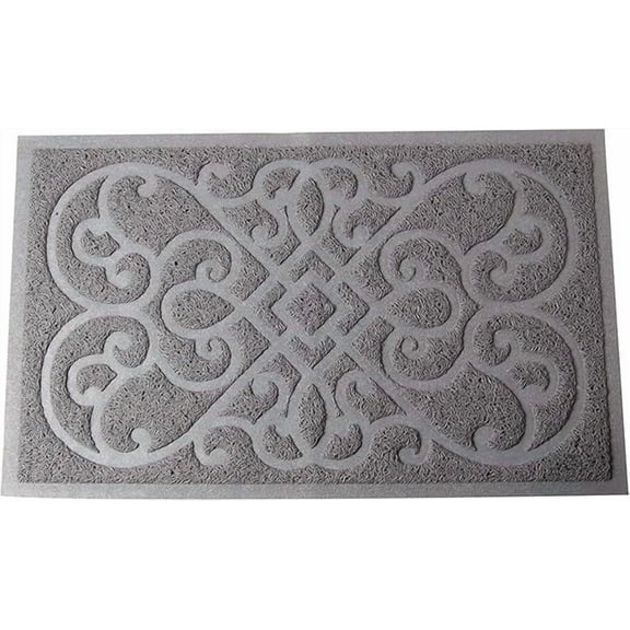 PetLike Cat Litter Mat-Light Grey | Thick Kitty Litter Trapping Mat, Durable,Waterproof &Washable with Non-Slip Backing, Soft on Kitty Paws,Easy to Clean, BPA Free