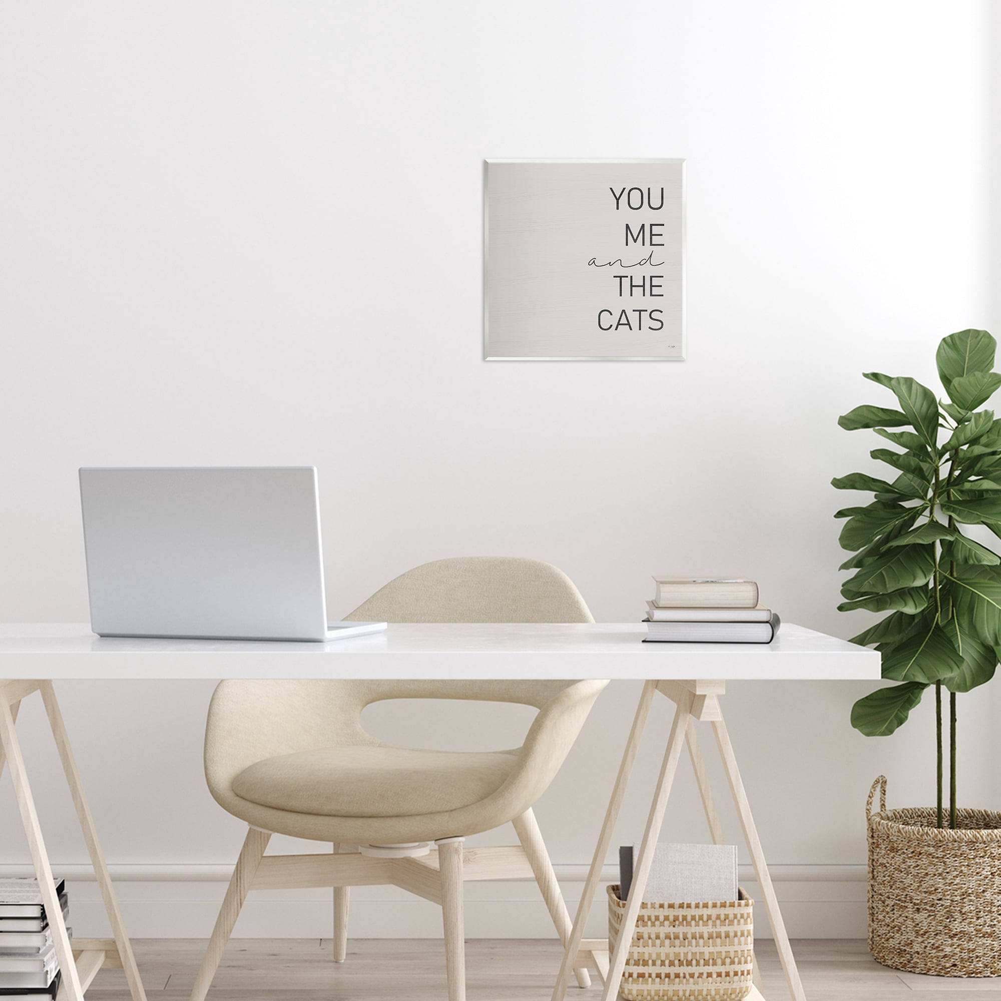 Stupell Industries Minimal You Me & Cats Wall Plaque Art, design by Jaxn Blvd.