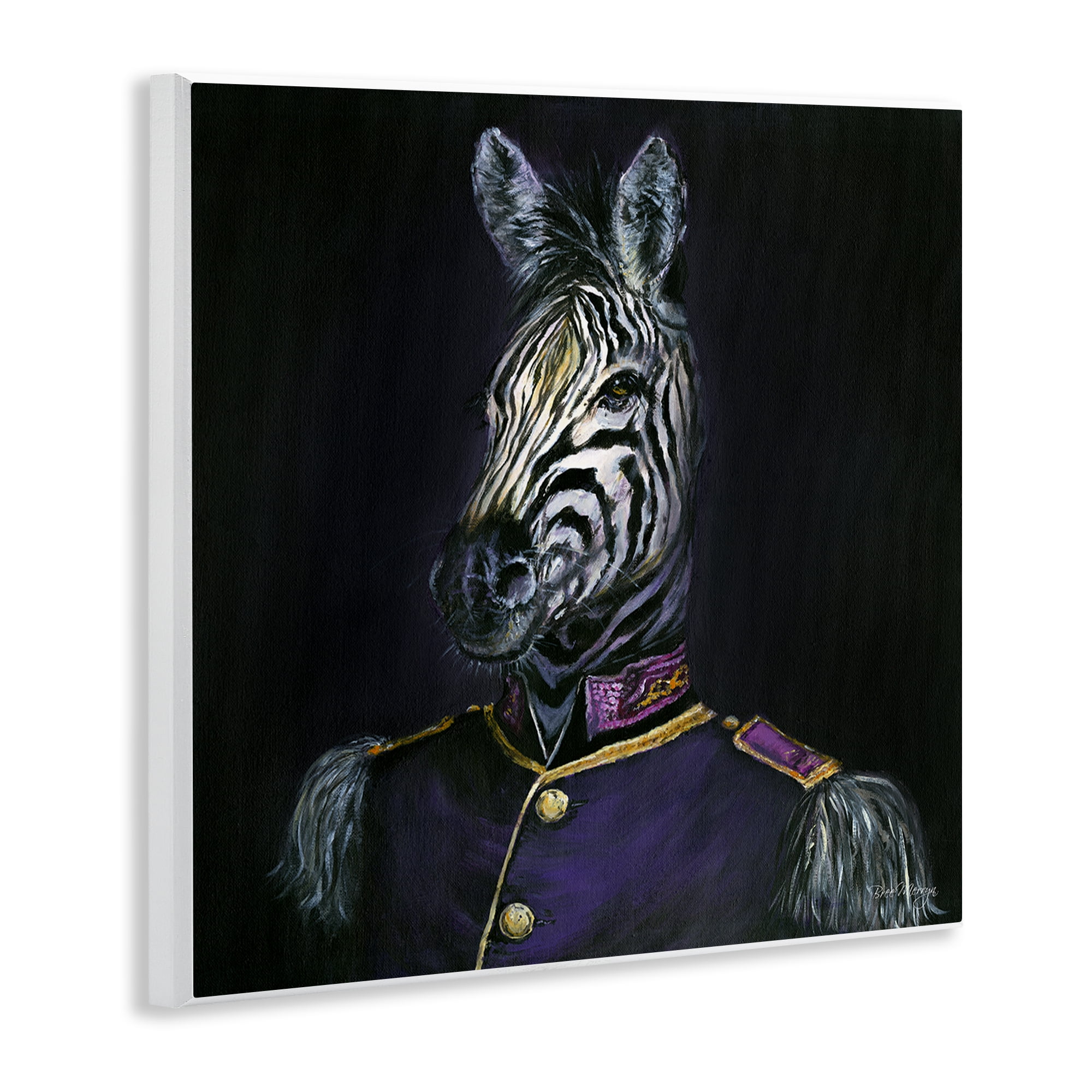 Stupell Industries Historical Coat Zebra Novelty & Humor Painting Unframed Art Print Wall Art, 12 x 12