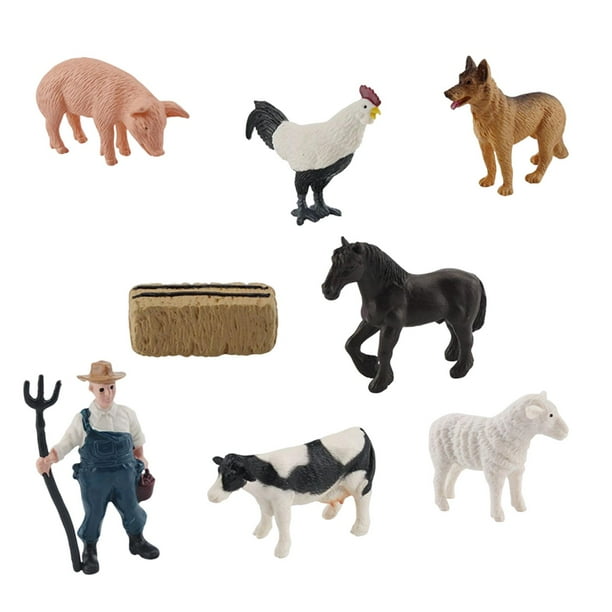 Figuras de animales de granja Juguetes Juguetes educativos de aprendizaje Juego de figuras de granja para 8 piezas