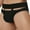 Black, variant on TSADFHJI Manmade Underwear Men Men's Hollowed out Rings Briefs Sports Low Waist Raised Threaded Cotton Briefs. Xxl Black