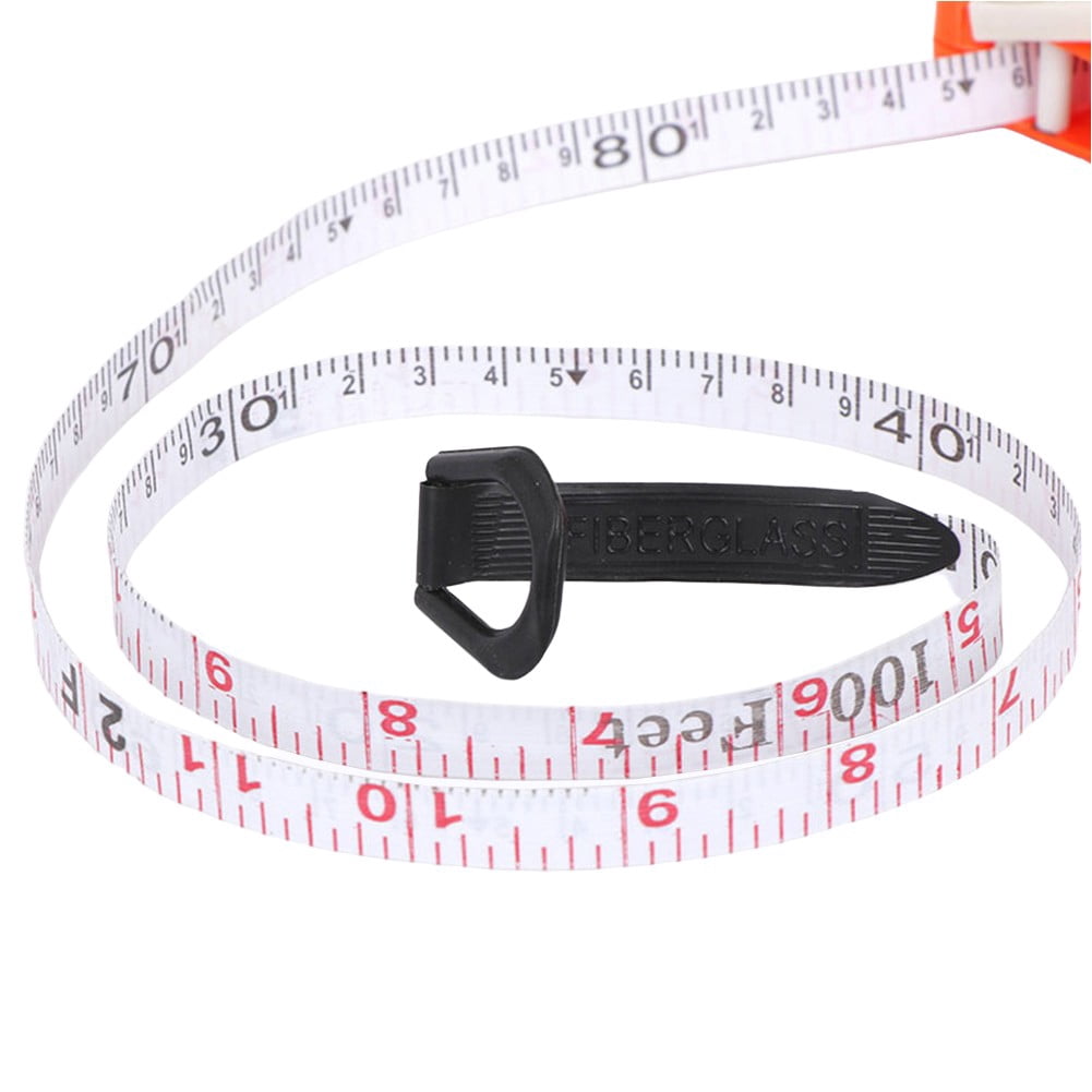 yaaqii Open Reel Fiberglass Tape Yard Measure Inch Metric Scale 20/30/50/100 Meters