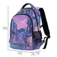 thumbnail image 2 of FORMRS Unisex Backpack Elementary School Travel Bookbag with Reflective Stripes, Cat Walking in Street, 2 of 7