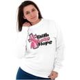 thumbnail image 3 of Faith Hope Love Breast Cancer Aware Women Crewneck Sweatshirt Brisco Brands S, 3 of 6