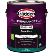 Glidden HEP 1 Qt Onyx Black Interior Paint and Primer, Flat Finish