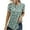 Green, variant on Lenago Women's Tops Casual Floral Print Lace Crochet Short Sleeve Peplum Tops Crewneck Summer Loose Tunic Top Black Blouse Shirt Clothes