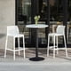 thumbnail image 2 of Milos Bar Stool, Set de 2, Taburete Inyectado en Polipropileno,Fibra de Vidrio,Protección UV, Altura 75cm, Apilable, Respaldo y Reposapiés, Sala de Fiesta, Patio, Cocina y Bar (Negro Grafito), 2 of 7