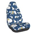 thumbnail image 1 of Wukai cute winter bear Full Set Car Seat Covers with Soft Padding Universal Auto Front Seats Protector and Cushion Mat, 1 of 5