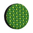 thumbnail image 1 of Fotbe Happy St. Patrick's Day Funda de Llanta de Repuesto con Estampado, Engrosada, Ajuste Universal para Jeep, Remolque, RV, SUV, Camión-14 inch, 1 of 6