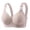 Grey, variant on Women's Casual Adjustable Breathable Wire-Free Gathering Bra Underwear - Soft Nylon, BC Cup, All-Season Wear