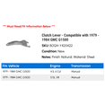 thumbnail image 2 of Clutch Lever - Compatible with 1979 - 1984 GMC G1500 1980 1981 1982 1983, 2 of 2