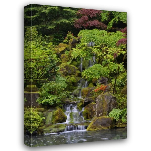 Brian Moore 17x24 Gallery Wrapped Canvas Wall Art Titled - Japanese Gardens I