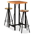 thumbnail image 5 of vidaXL Solid Wood Bar Set 3/5/7/9 Piece Table Stool Bistro Seating, 5 of 28