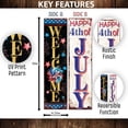thumbnail image 3 of 36in 4th of July Porch Sign - Rustic Farmhouse Decor - UV Protected, Reversible - Ideal for Door, Wall, Outdoor Entryway， Fireplace, 3 of 6