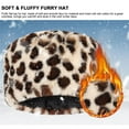 thumbnail image 5 of Spencer Women Thick Fluffy Russian Cap Faux Fur Hat Winter Warm Ski Hat Outdoor Plush Hats "Brown", 5 of 8