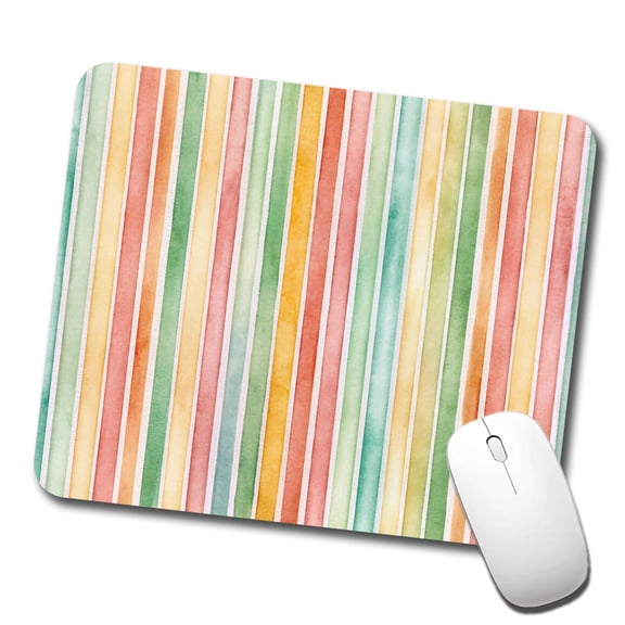 Striped 70s Wallpaper Mouse Pad Low Profile Gaming Mat