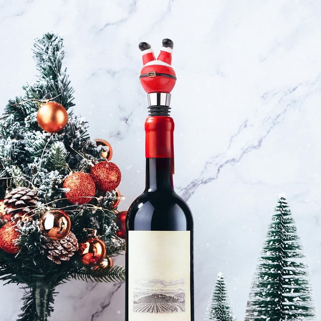Tapón de vino Lisbinx, enfriador de vino, divertidos pantalones navideños de Papá Noel
