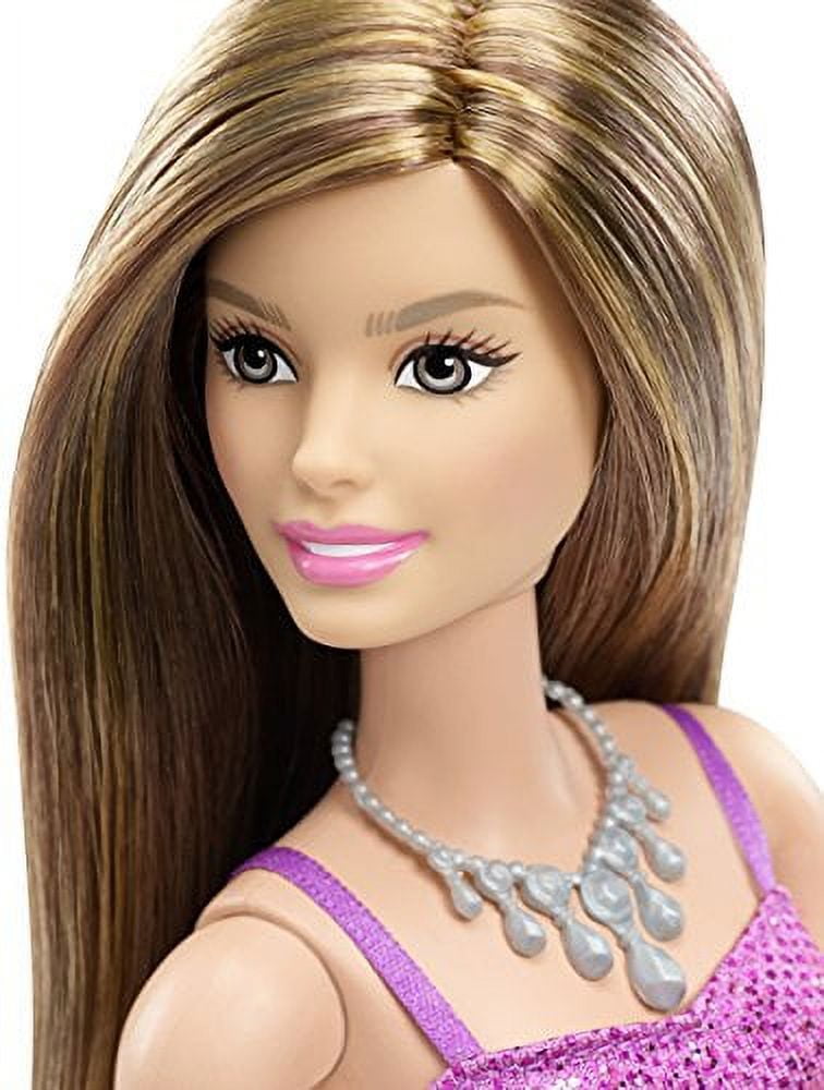 barbie glitz doll purple dress Barbie Glitz & Glam Lila Purple Dress Doll Mattel Vintage OVP SCHUB2