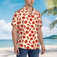 thumbnail image 5 of Haiem Tomatoes And Chili Printed Hawaiian Shirt for Men - Men’s Casual Beach Summer Shirts - Stretch Fabric with Modern Fit-XX-Large, 5 of 9