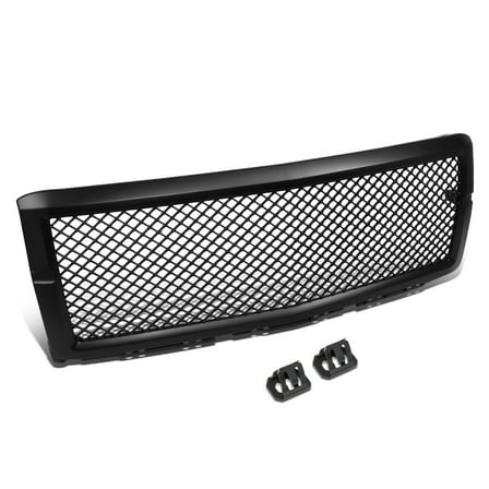 DNA Motoring GRF-OH-004-T2 For 2014-2015 Chevy Silverado 1500 Matte Diamond Mesh Front Bumper Hood Grille