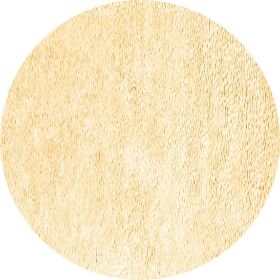Ahgly Company Indoor Round Solid Brown Modern Area Rugs, 4' Round