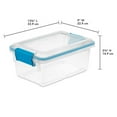 thumbnail image 2 of Sterilite 7.5 Quart Clear Plastic Storage Box with Latching Lids, (18 Pack), 2 of 10