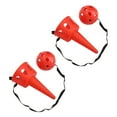 thumbnail image 3 of Rebound Balls,2 Set Catch A Ball Set Plastic Matte Surface Stable Grip Throw and Catch Ball for Reflexivity Exercise Children Gift Red, 3 of 9