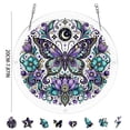 thumbnail image 2 of Beautynvta Acrylic Puzzle Suncatcher Window Hanging, 83 Pieces Sun Catcher Acrylic Puzzles, DIY Suncatchers Puzzles, Home & Garden Decor, 7.9'', (Butterfly Flowers), 2 of 9
