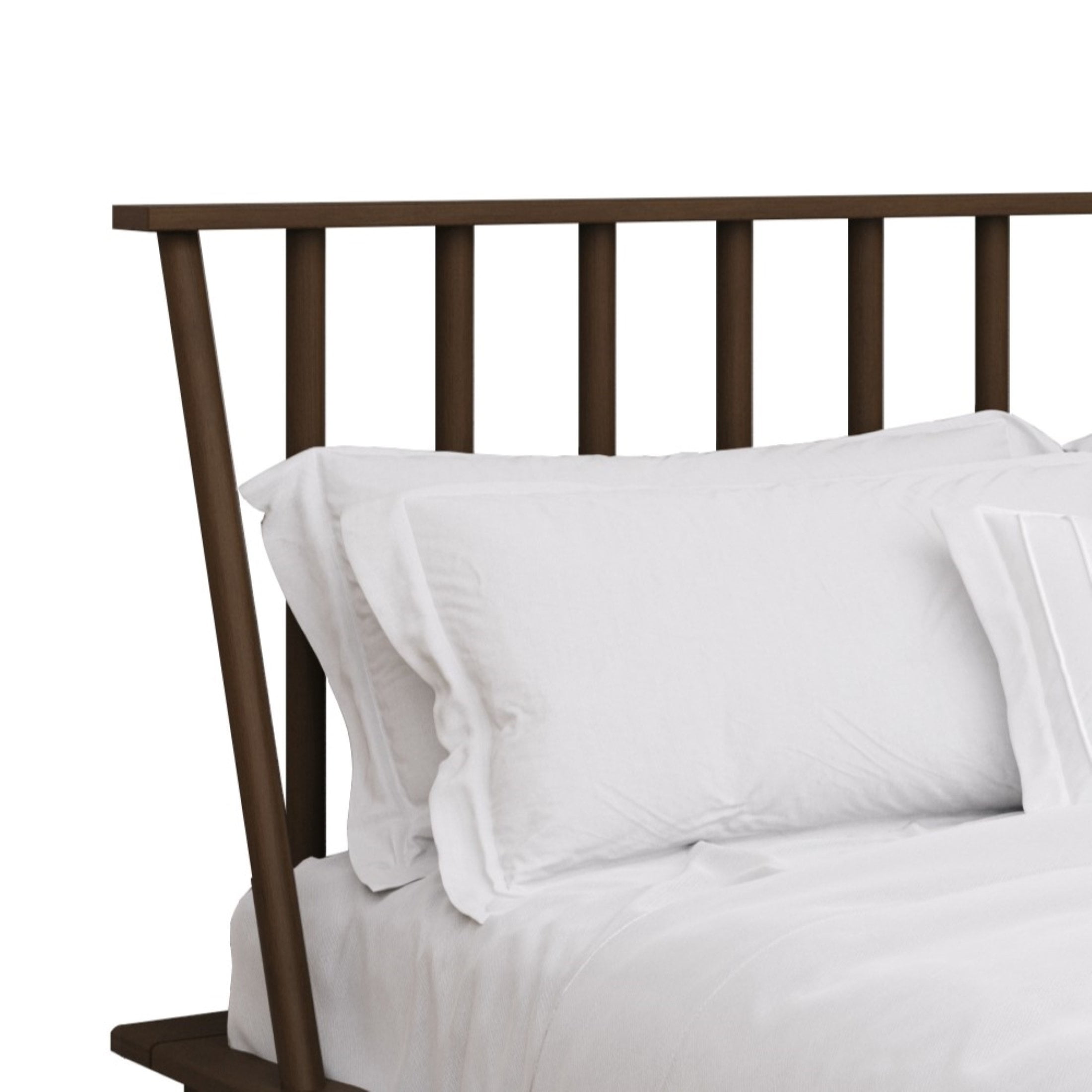 Castle Place Vintage Spindle Wooden Full Platform Bed, Walnut