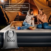 iDOO 18 King Size Air Mattress, Inflatable Airbed with Built-in Pump, 700lb Max