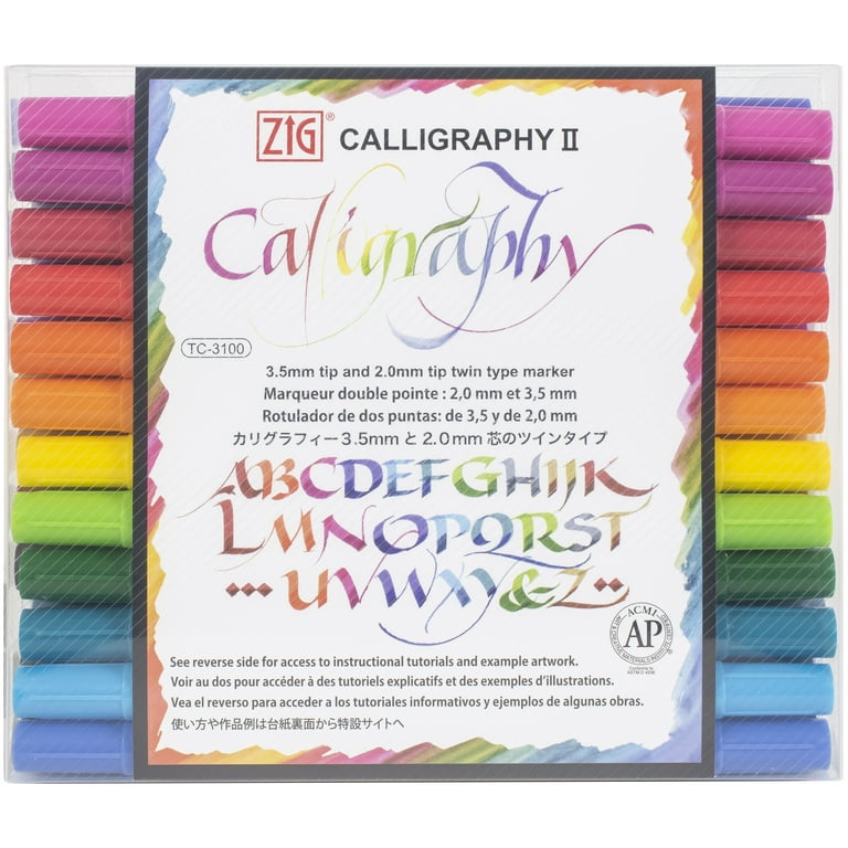 Zig Memory System Calligraphy II Dual-Tip Markers 24/Pkg