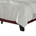 thumbnail image 5 of Castle Place Contemporary Corduroy Pleated Velvet Upholstered Queen Platform Bed, Red, 5 of 8