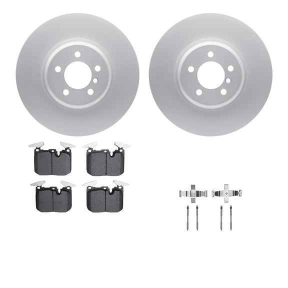 Dynamic Friction Company Front Geospec Brake Rotors with 5000 Euro Ceramic Brake Pads includes Hardware 4612-31070