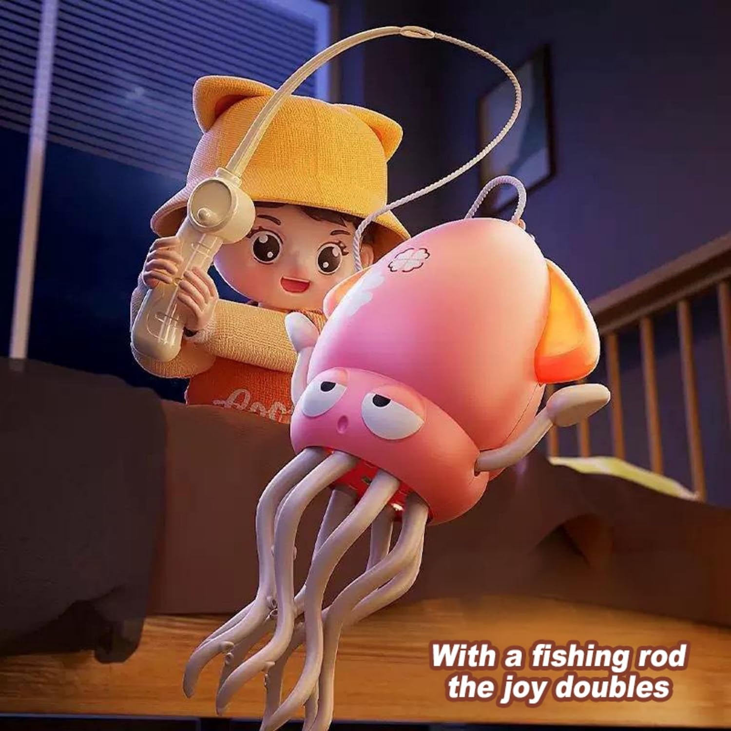 Baby Toys 6-12 Months, Magic Dancing Octopus Toddler Toys with Dynamic Music & Light Effects, Infant Toys for 1 2 3 Year Old Girl Boy Gifts, Orange