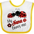 thumbnail image 3 of Inktastic My Nana Loves Me with Cute Ladybugs Boys or Girls Baby Bib, 3 of 4