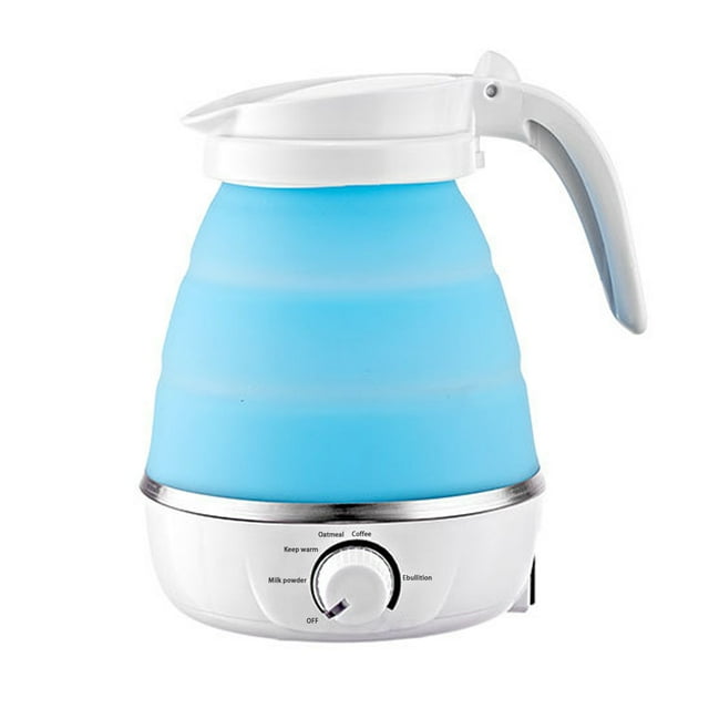 Mistaha Bouilloire Pliable 0.6L Voyage Base en Silicone Acier Inoxydable Bouilloire de Camping 5 Modes Réglage de Température
