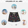 thumbnail image 6 of FORMRS Boys Swim Trunks Quick Dry Mesh Liner Boardshorts Sizes XS-XL, Black Neon Lightning, 6 of 7